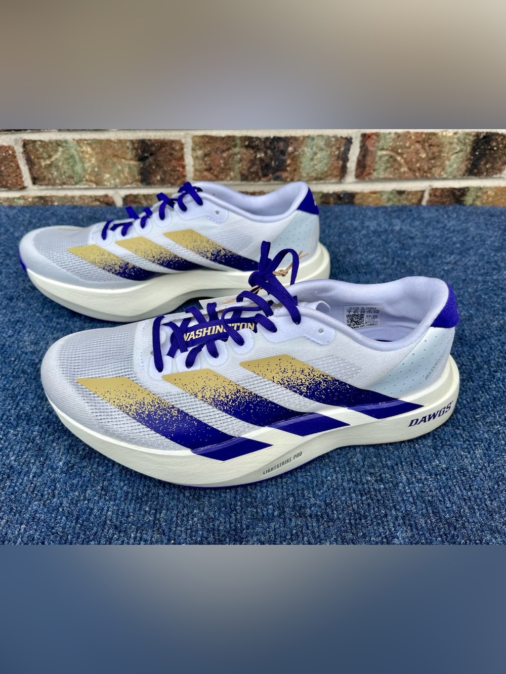 Adidas Adizero EVO SL Washington Huskies Shoes Men Size 7 Women Size 8 New w/tag - Picture 3 of 14